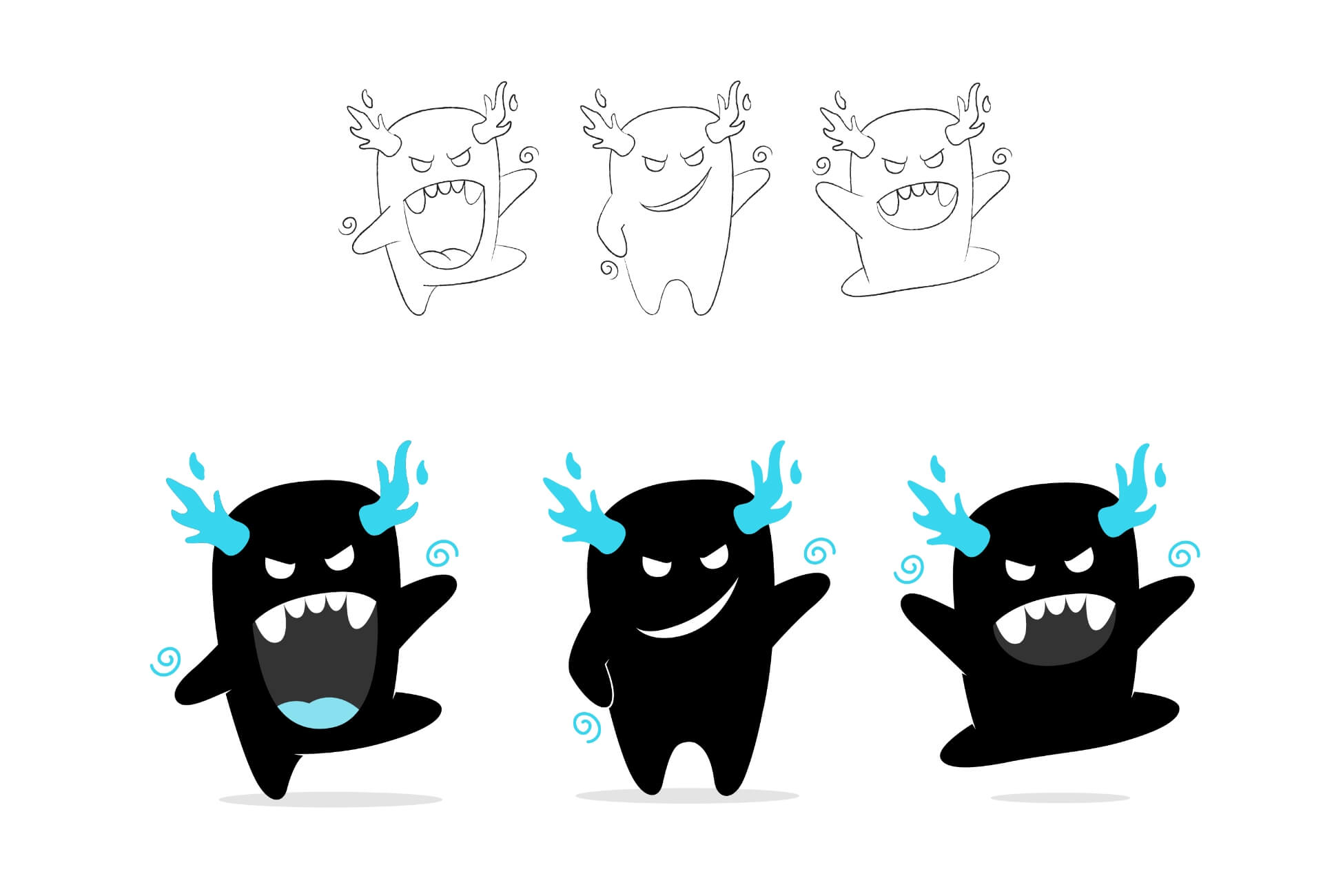 Diseño de identidad gráfica Estudio de diseño gráfico en querétaro Cutemonsters personaje