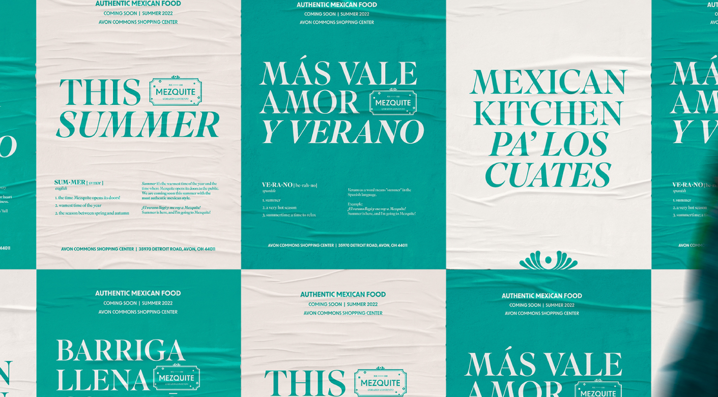 Diseño de identidad Mezquite en tipos libres estudio de diseño gráfico